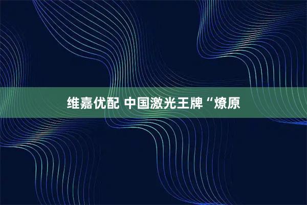 维嘉优配 中国激光王牌“燎原
