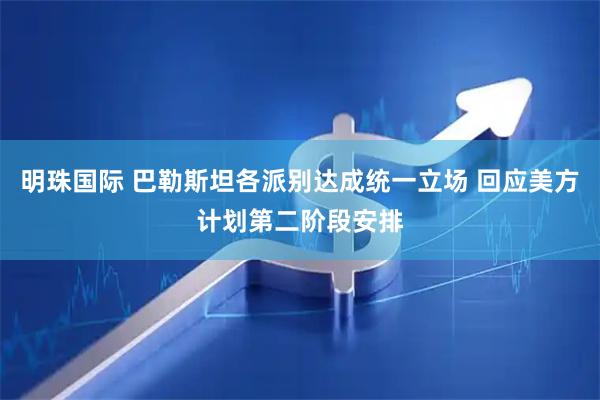 明珠国际 巴勒斯坦各派别达成统一立场 回应美方计划第二阶段安排