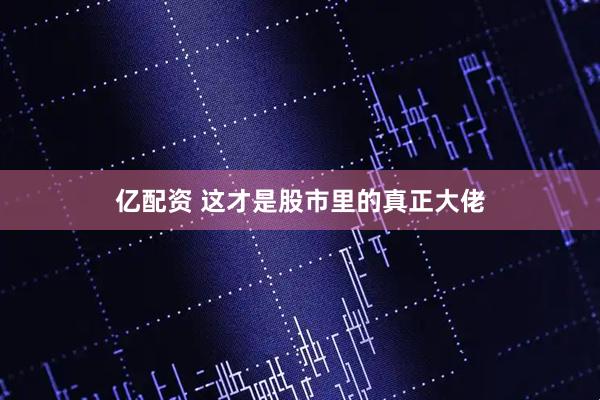 亿配资 这才是股市里的真正大佬